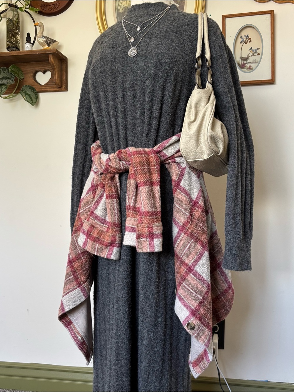 a new day Charcoal Ribbed Long-Sleeve Sweater Dress